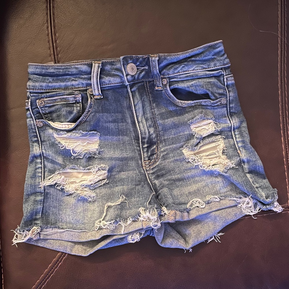 ripped jean shorts